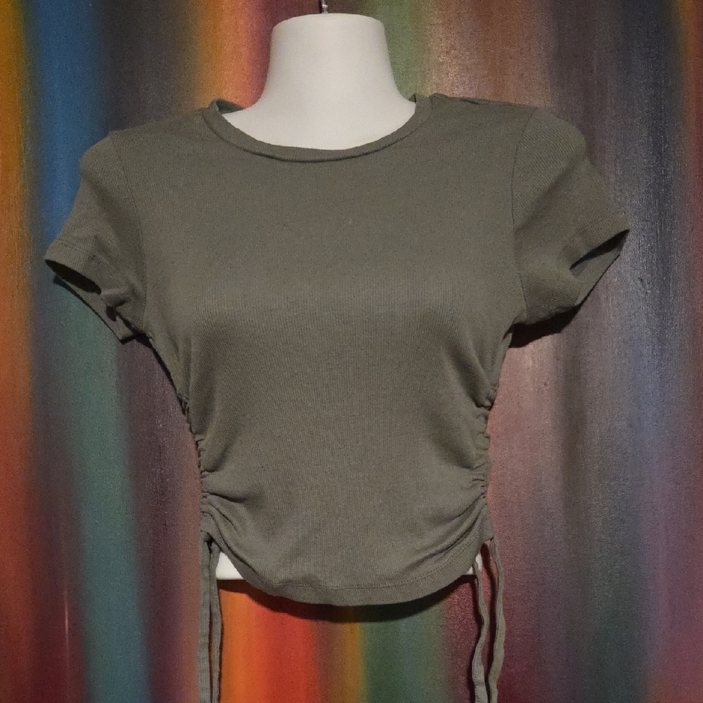 Guess Olive Green Crop Top